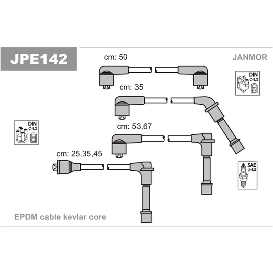 JPE142 - Ignition Cable Kit 