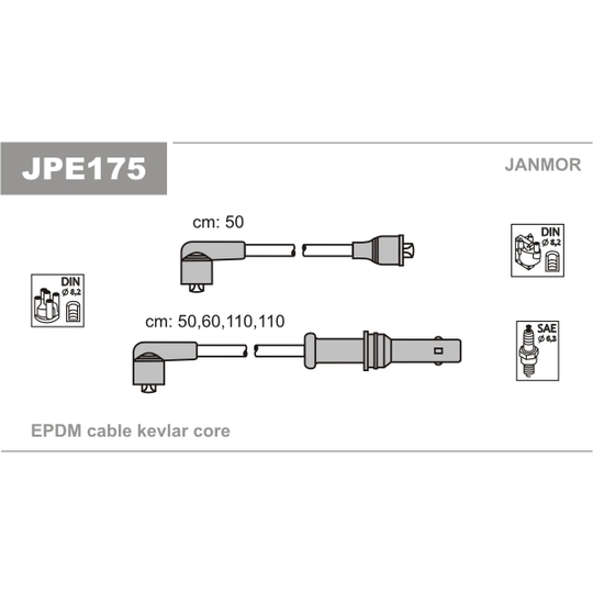 JPE175 - Ignition Cable Kit 