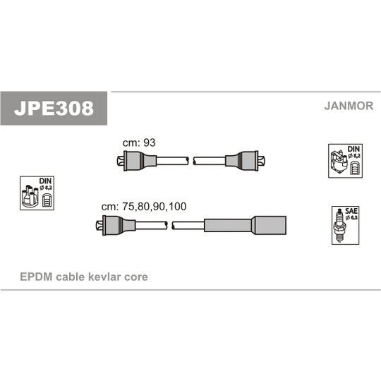 JPE308 - Süütesüsteemikomplekt 