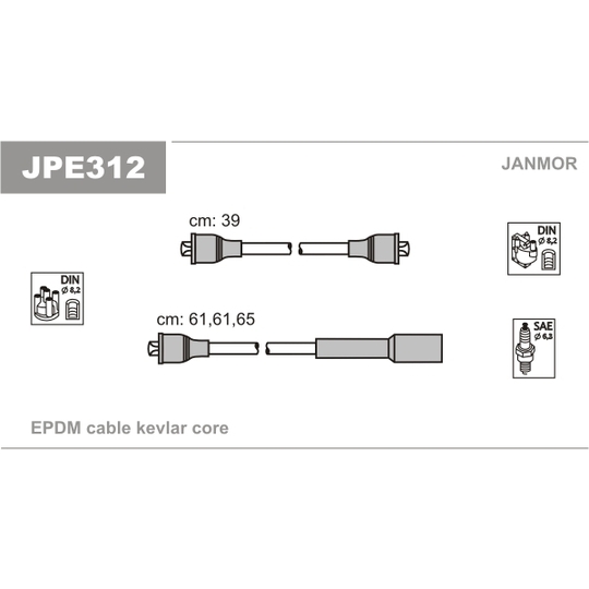 JPE312 - Süütesüsteemikomplekt 