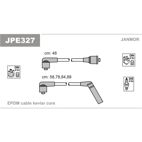 JPE327 - Ignition Cable Kit 