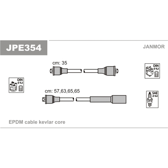 JPE354 - Tändkabelsats 