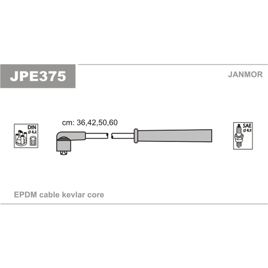 JPE375 - Ignition Cable Kit 