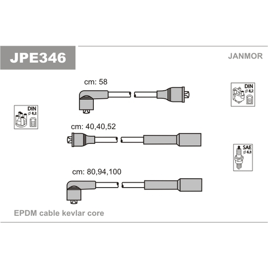 JPE346 - Tändkabelsats 