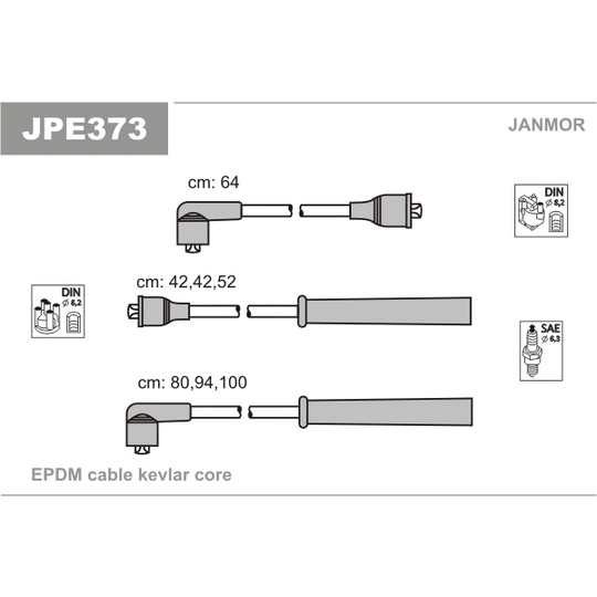 JPE373 - Sytytysjohtosarja 