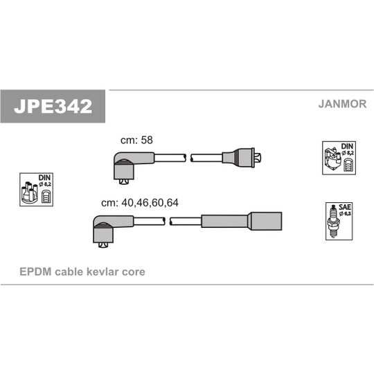 JPE342 - Ignition Cable Kit 