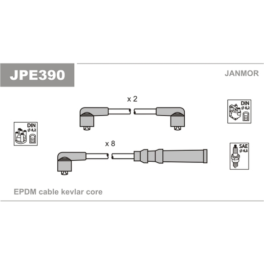 JPE390 - Ignition Cable Kit 