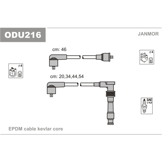 ODU216 - Ignition Cable Kit 