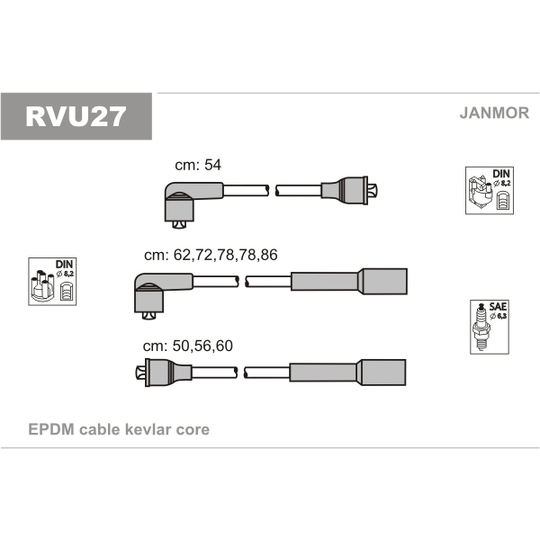 RVU27 - Ignition Cable Kit 