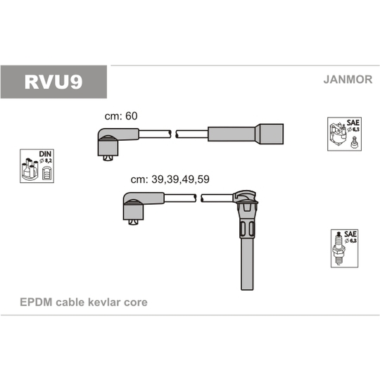 RVU9 - Ignition Cable Kit 