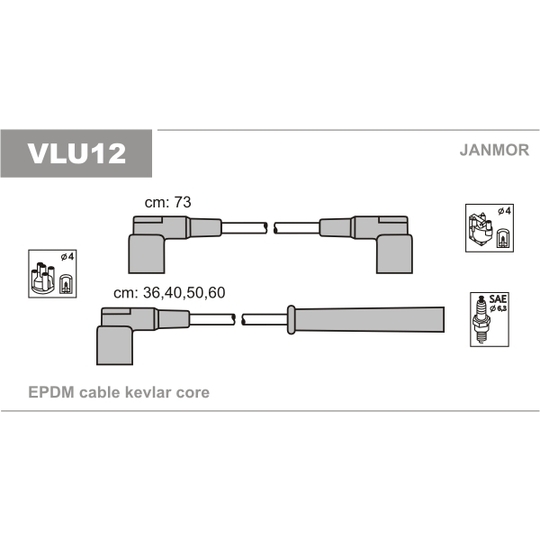 VLU12 - Ignition Cable Kit 