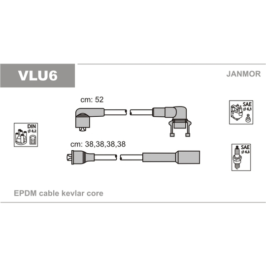 VLU6 - Ignition Cable Kit 