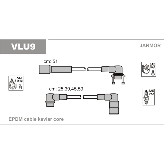 VLU9 - Ignition Cable Kit 