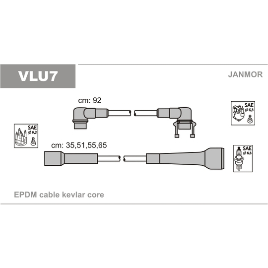 VLU7 - Ignition Cable Kit 