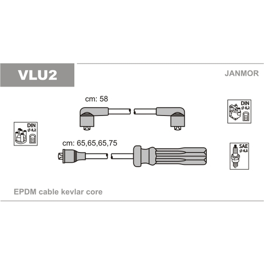 VLU2 - Tändkabelsats 