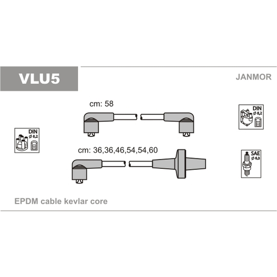 VLU5 - Ignition Cable Kit 