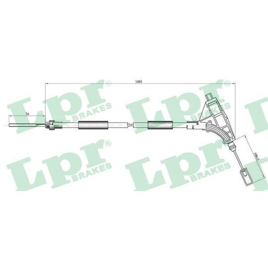 C0010B - Cable, parking brake 