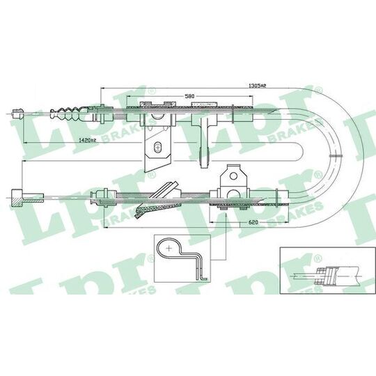 C0021B - Cable, parking brake 