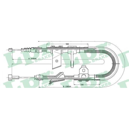 C0022B - Cable, parking brake 