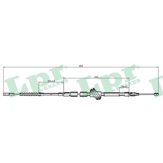 C0055B - Cable, parking brake 