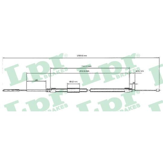 C0077B - Cable, parking brake 