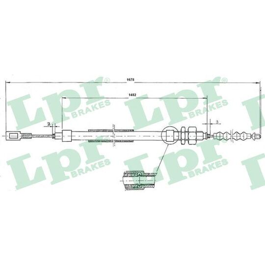 C0095B - Cable, parking brake 