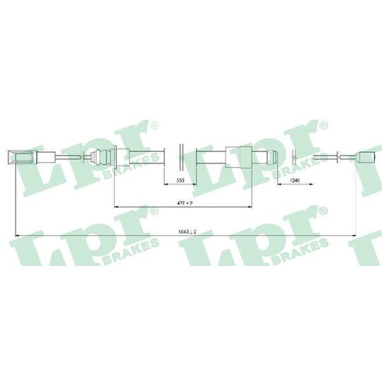 C0101B - Cable, parking brake 