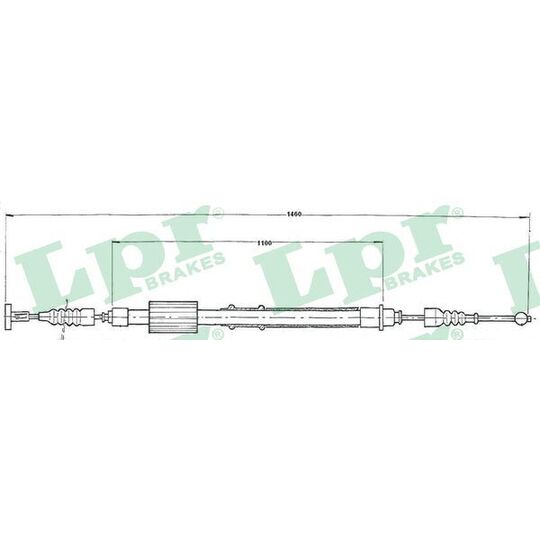 C0155B - Cable, parking brake 