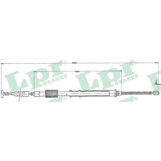 C0185B - Cable, parking brake 