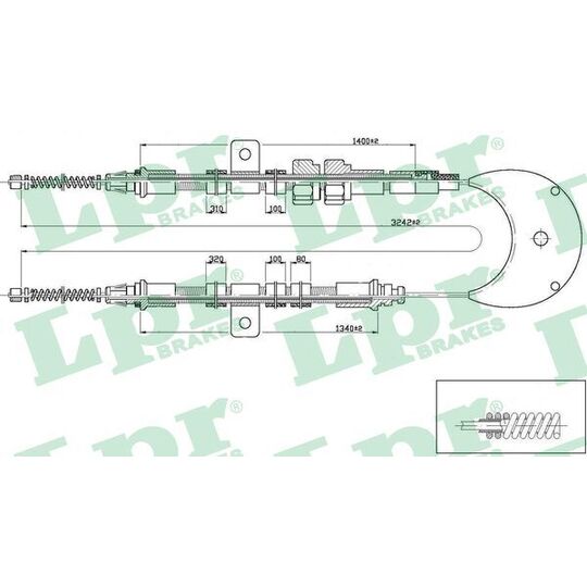 C0241B - Cable, parking brake 