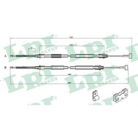 C0246B - Cable, parking brake 