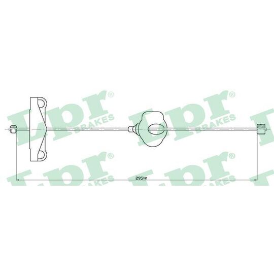 C0261B - Cable, parking brake 