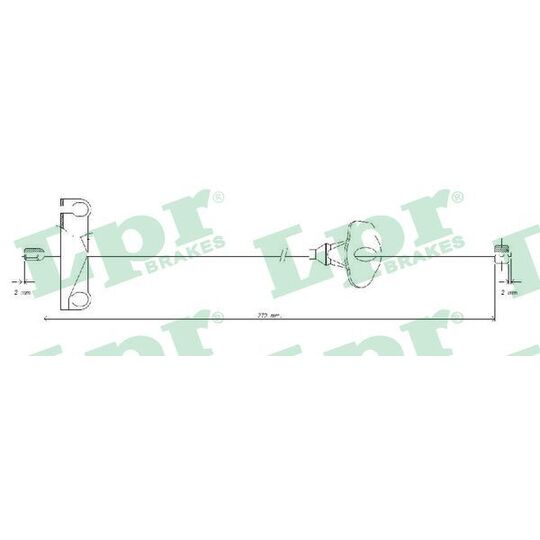 C0268B - Cable, parking brake 