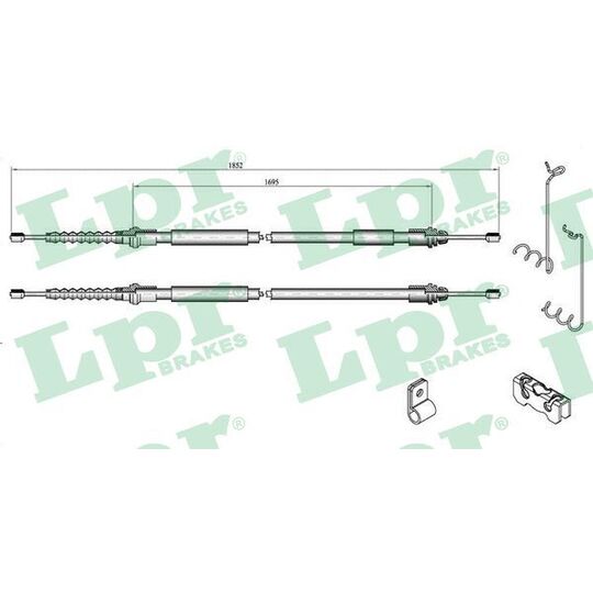 C0285B - Cable, parking brake 