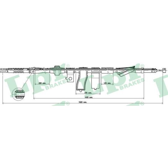 C0313B - Cable, parking brake 