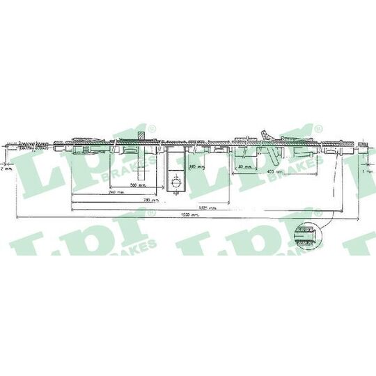 C0319B - Cable, parking brake 