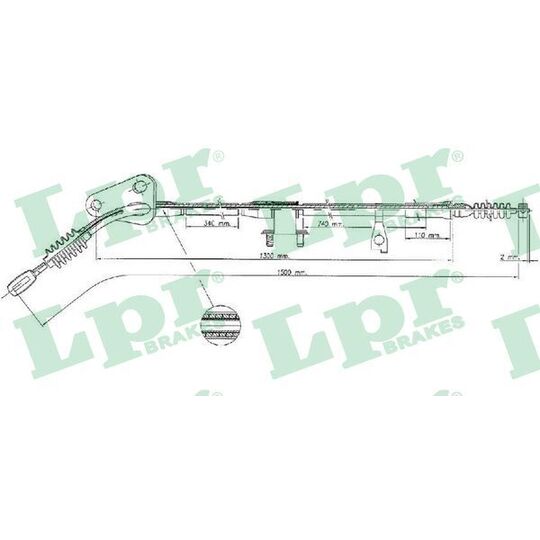 C0376B - Cable, parking brake 