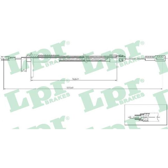 C0441B - Cable, parking brake 