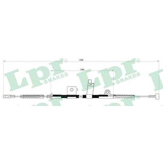 C0495B - Cable, parking brake 