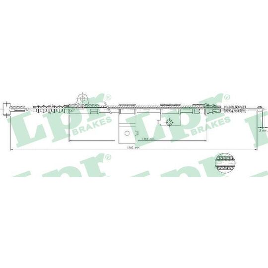 C0515B - Cable, parking brake 