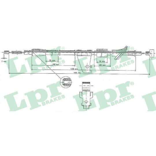 C0527B - Cable, parking brake 