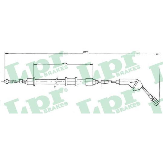 C0582B - Cable, parking brake 