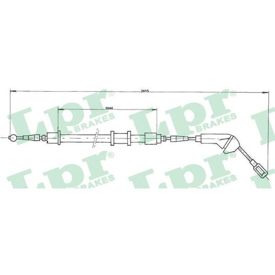 C0580B - Cable, parking brake 