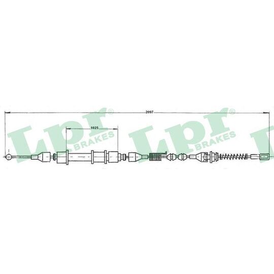 C0590B - Cable, parking brake 