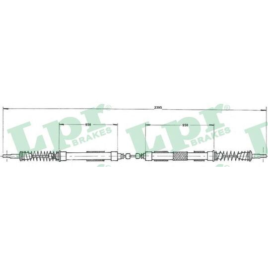 C0603B - Cable, parking brake 