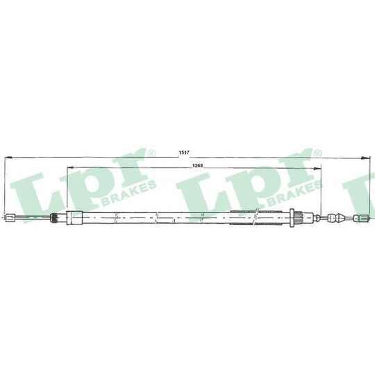 C0622B - Cable, parking brake 