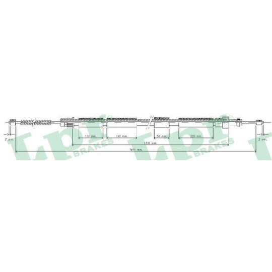 C0618B - Cable, parking brake 