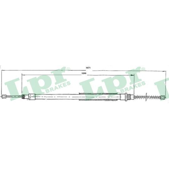 C0624B - Cable, parking brake 