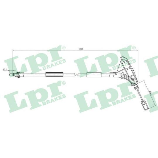 C0640B - Cable, parking brake 