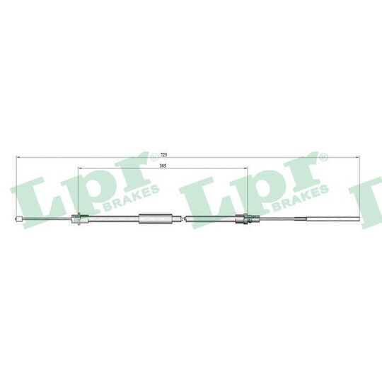 C0650B - Cable, parking brake 